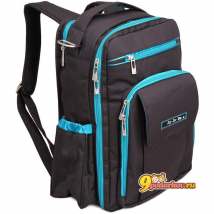 Рюкзак для мамы Ju-Ju-Be Be Right Back BLACK/TEAL, цвет черный с голубым