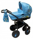 Детская коляска 2 в 1 CRUZE, цвет голубой вертиго
