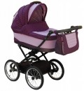 Детская коляска Riko BLANCA 2 в 1, цвет фиолетовый-розовый